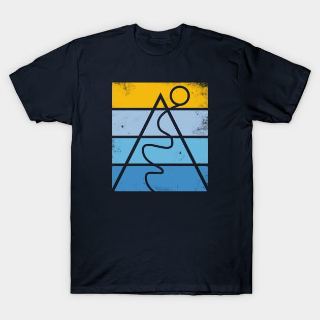 Mountain Sunset Vinatge T-Shirt by Vanphirst